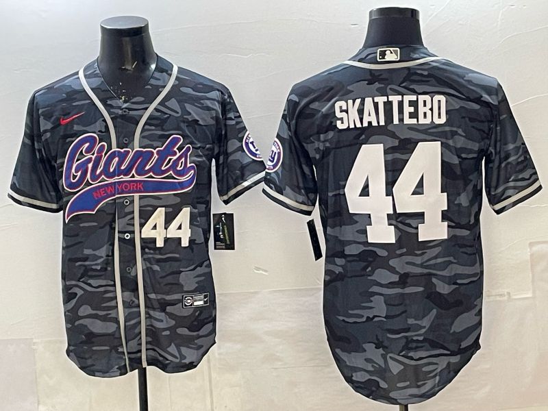 Men 2025 New York Giants #44 Skattebo Camo Joint Name Nike Limited NFL Jersey 004